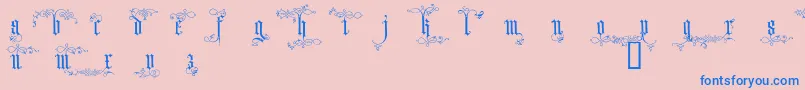 ARDED    Font – Blue Fonts on Pink Background