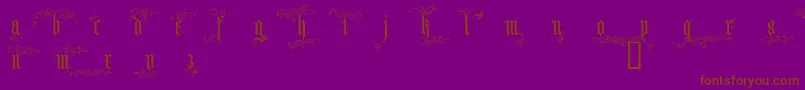 ARDED    Font – Brown Fonts on Purple Background