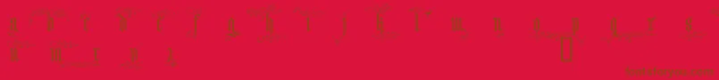 ARDED    Font – Brown Fonts on Red Background