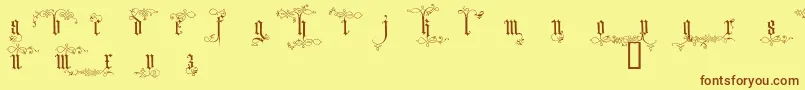 ARDED    Font – Brown Fonts on Yellow Background