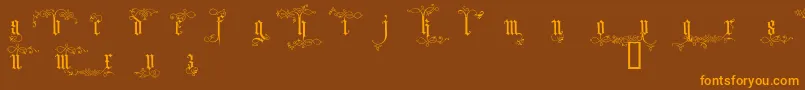 ARDED    Font – Orange Fonts on Brown Background
