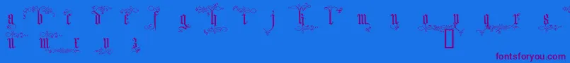ARDED    Font – Purple Fonts on Blue Background