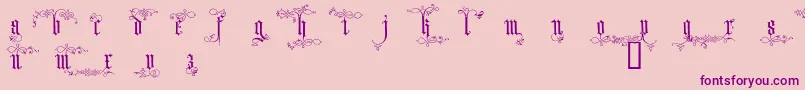ARDED    Font – Purple Fonts on Pink Background