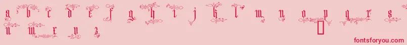 ARDED    Font – Red Fonts on Pink Background