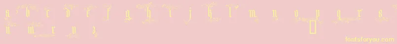 ARDED    Font – Yellow Fonts on Pink Background
