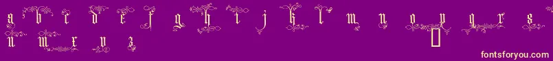 ARDED    Font – Yellow Fonts on Purple Background