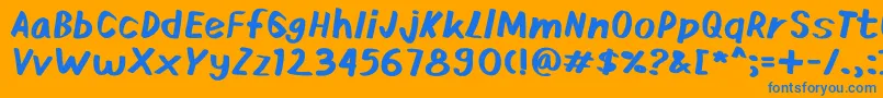 Ardies Font – Blue Fonts on Orange Background