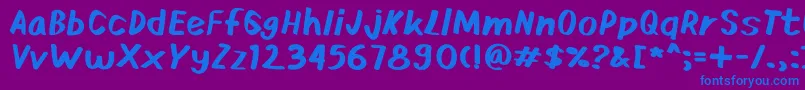 Ardies Font – Blue Fonts on Purple Background