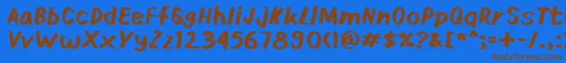 Ardies Font – Brown Fonts on Blue Background