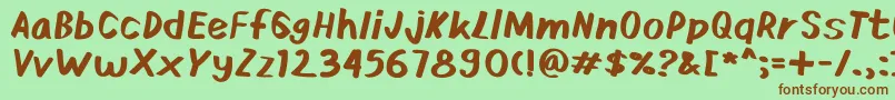 Ardies Font – Brown Fonts on Green Background