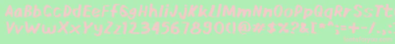 Ardies-fontti – vaaleanpunaiset fontit vihreällä taustalla