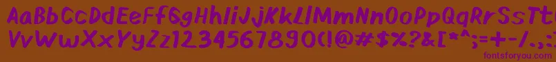 Ardies Font – Purple Fonts on Brown Background