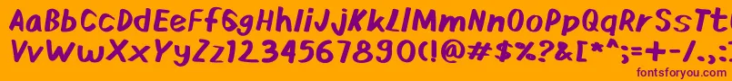 Ardies Font – Purple Fonts on Orange Background