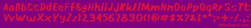 Ardies Font – Red Fonts on Purple Background