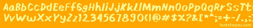 Ardies Font – Yellow Fonts on Orange Background