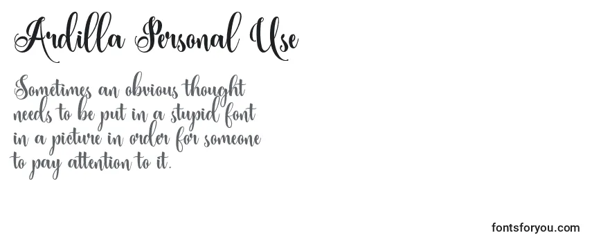 Ardilla Personal Use Font