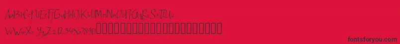 Ardnerandemo Font – Black Fonts on Red Background