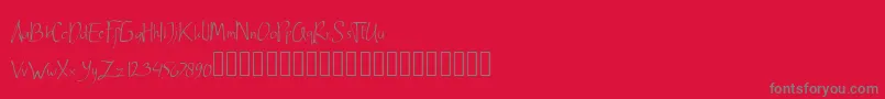 Ardnerandemo Font – Gray Fonts on Red Background