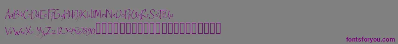 Ardnerandemo Font – Purple Fonts on Gray Background