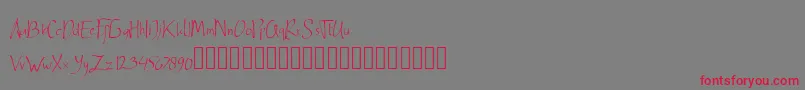 Ardnerandemo-Schriftart – Rote Schriften auf grauem Hintergrund