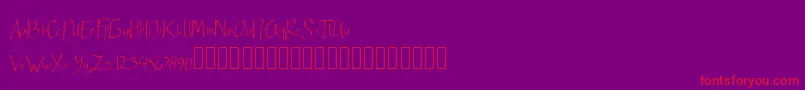 Ardnerandemo Font – Red Fonts on Purple Background