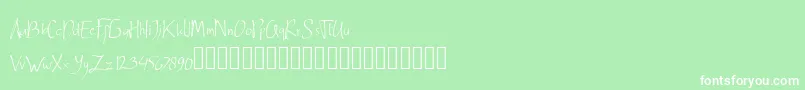 Ardnerandemo Font – White Fonts on Green Background