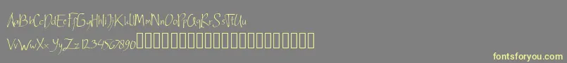 Ardnerandemo Font – Yellow Fonts on Gray Background