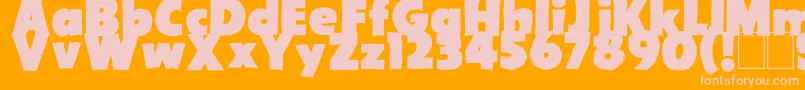 Are You Jimmy Carl Black Font – Pink Fonts on Orange Background