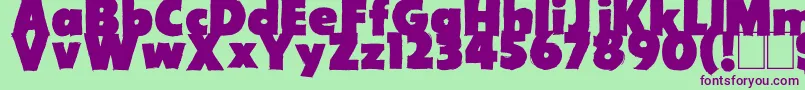 Are You Jimmy Carl Black Font – Purple Fonts on Green Background