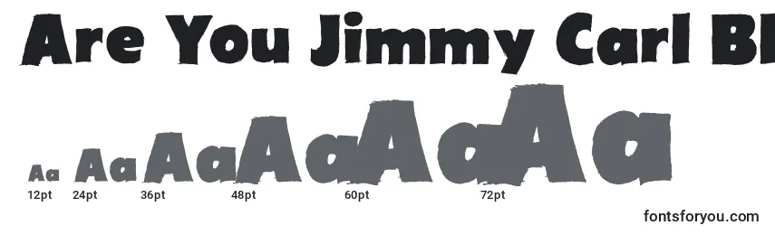 Are You Jimmy Carl Black Font Sizes