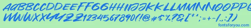 Are You Okay Font – Blue Fonts on Green Background