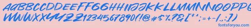 Are You Okay Font – Blue Fonts on Pink Background