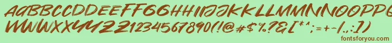 Are You Okay Font – Brown Fonts on Green Background