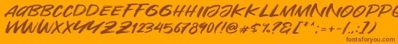 Are You Okay Font – Brown Fonts on Orange Background