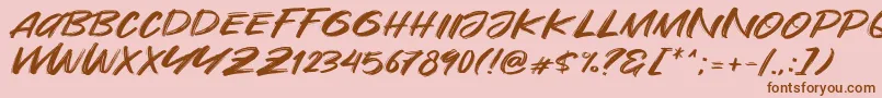 Are You Okay Font – Brown Fonts on Pink Background