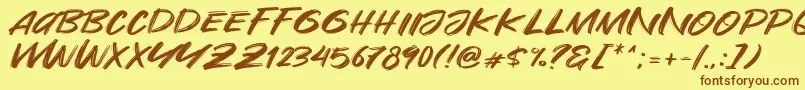 Are You Okay Font – Brown Fonts on Yellow Background