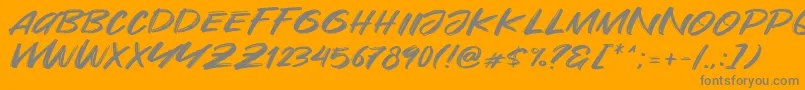 Are You Okay-fontti – harmaat kirjasimet oranssilla taustalla