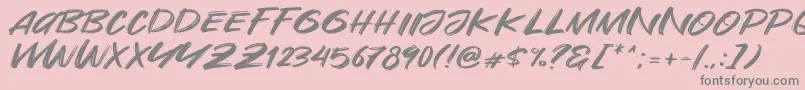 Are You Okay Font – Gray Fonts on Pink Background