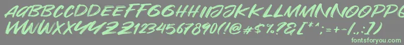 Are You Okay Font – Green Fonts on Gray Background
