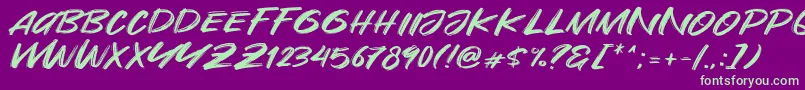 Are You Okay Font – Green Fonts on Purple Background