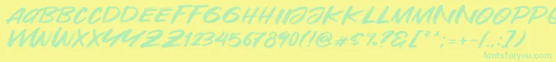 Are You Okay Font – Green Fonts on Yellow Background