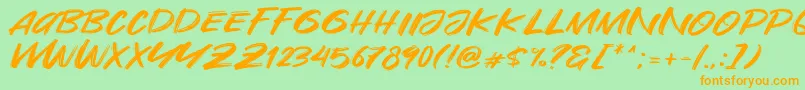 Are You Okay Font – Orange Fonts on Green Background