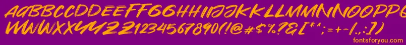 Are You Okay Font – Orange Fonts on Purple Background