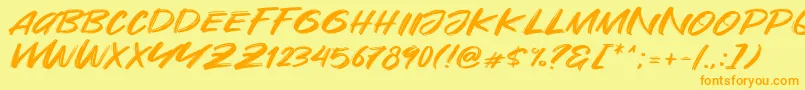 Are You Okay Font – Orange Fonts on Yellow Background