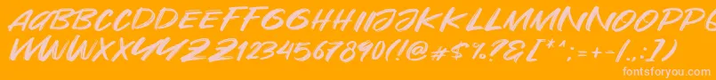Are You Okay Font – Pink Fonts on Orange Background