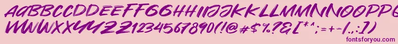 Are You Okay Font – Purple Fonts on Pink Background