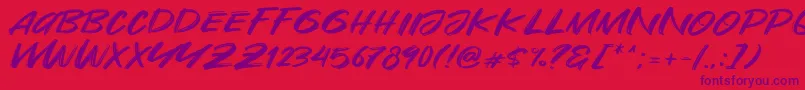 Are You Okay Font – Purple Fonts on Red Background