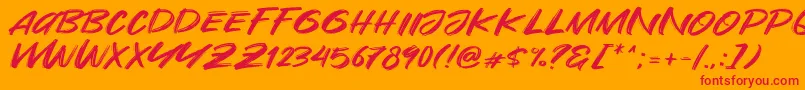 Are You Okay Font – Red Fonts on Orange Background