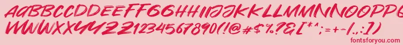 Are You Okay Font – Red Fonts on Pink Background