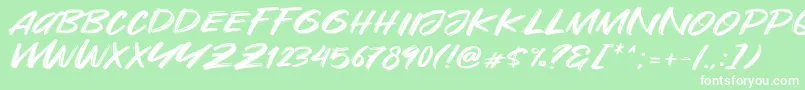 Are You Okay Font – White Fonts on Green Background